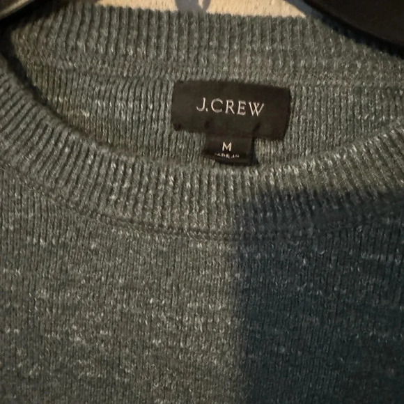 J Crew Teal Cotton Crewneck Sweater Medium - Picture 2 of 6